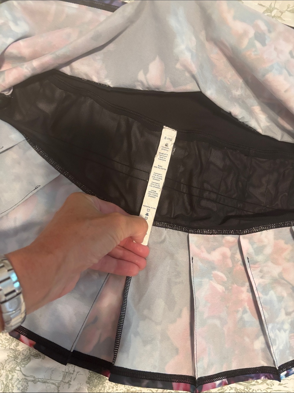 VTG Lululemon 8 Tall Spring Has Sprung Pace Setter tennis skirt LINER REMOVED - Picture 6 of 12
